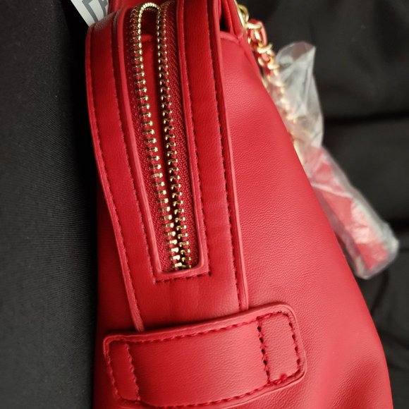 NWT - Badgley Mischka - Vegan Leather Red Purse Bag Tote - GREAT for Holidays! - Picture 11 of 14